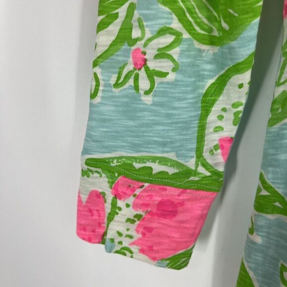 Lilly Pulitzer Marlowe Dress Size XXS Blue Pink 3/4 Sleeve Boho Floral Print - Picture 4 of 8